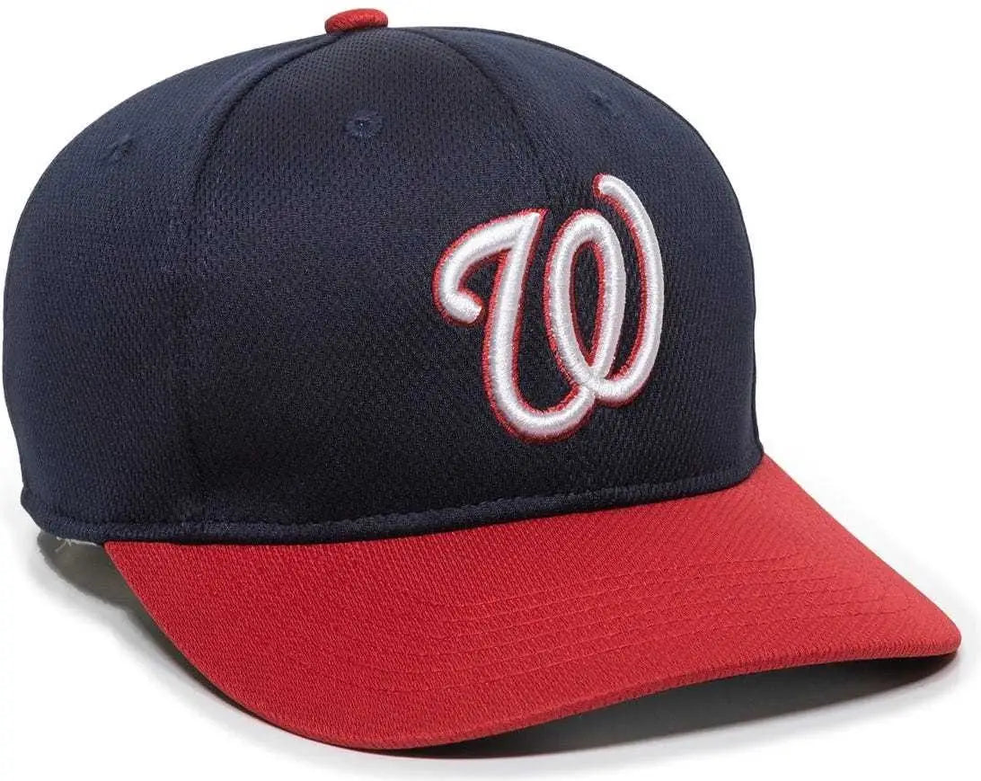 OC Sports MLB-350 MLB Polyester Baseball Adjustable Cap - Washington Nationals Road - Navy Red / 6 3/8’’ - 7’’