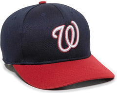 OC Sports MLB-350 MLB Polyester Baseball Adjustable Cap - Washington Nationals Road - Navy Red / 6 3/8’’ - 7’’