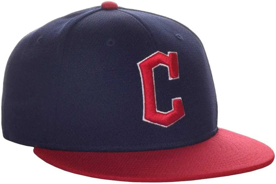 OC Sports MLB-400 MLB Mesh Baseball Cap - Cleveland Guardians - Navy Red / 6 3/8’’ - 7’’
