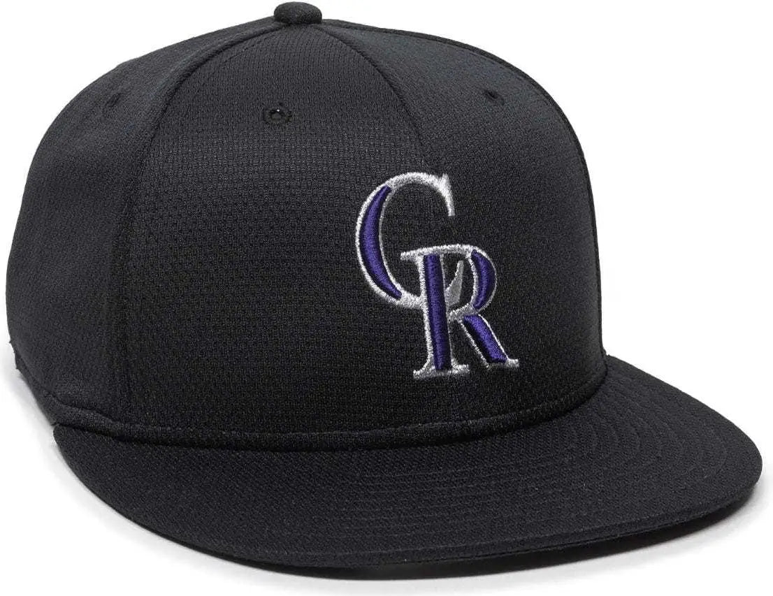OC Sports MLB-400 MLB Mesh Baseball Cap - Colorado Rockies Home & Road - Black / 6 3/8’’ - 7’’