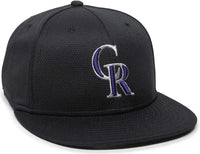 OC Sports MLB-400 MLB Mesh Baseball Cap - Colorado Rockies Home & Road - Black / 6 3/8’’ - 7’’