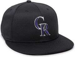 OC Sports MLB-400 MLB Mesh Baseball Cap - Colorado Rockies Home & Road - Black / 6 3/8’’ - 7’’