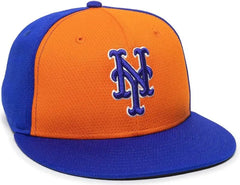 OC Sports MLB-400 MLB Mesh Baseball Cap - New York Mets Colorblock - Orange Royal / 6 3/8’’ - 7’’
