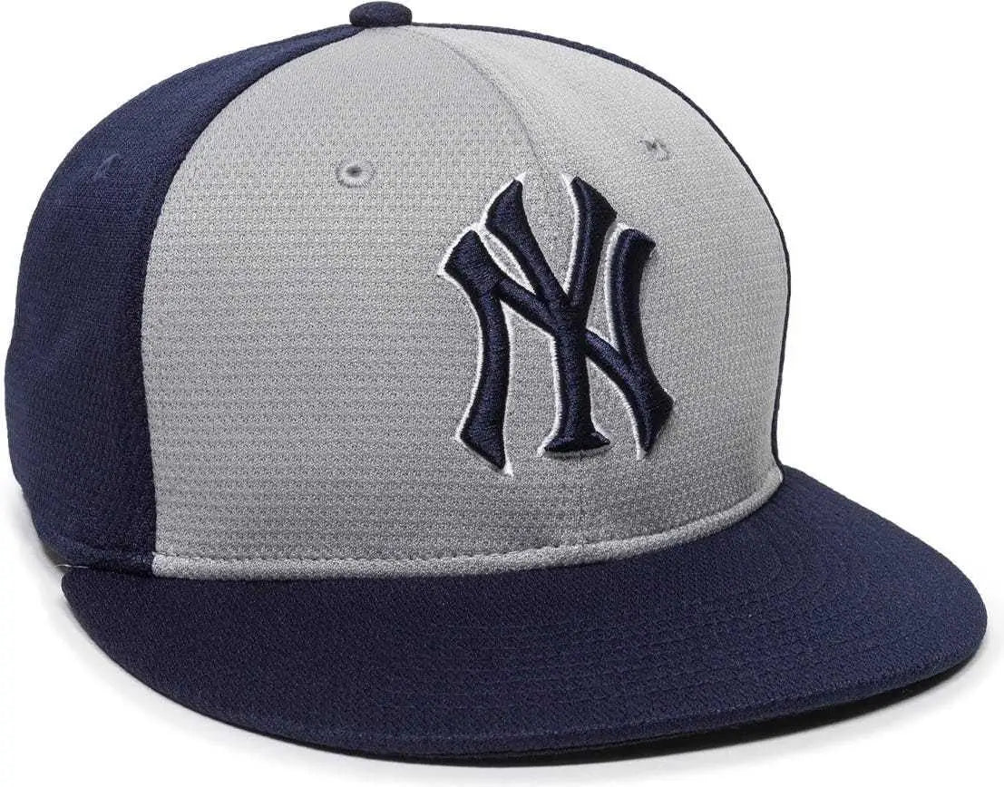 OC Sports MLB-400 MLB Mesh Baseball Cap - New York Yankees Colorblock - Gray Navy / 6 3/8’’ - 7’’