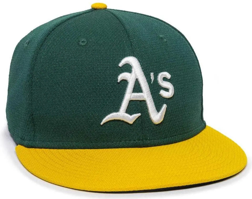 OC Sports MLB-400 MLB Mesh Baseball Cap - Oakland Athletics - Forest Gold / 6 3/8’’ - 7’’