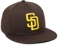 OC Sports MLB-400 MLB Mesh Baseball Cap - San Diego Padres - Brown / 6 3/8’’ - 7’’