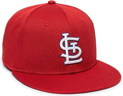 OC Sports MLB-400 MLB Mesh Baseball Cap - St. Louis Cardinals - Red / 6 3/8’’ - 7’’
