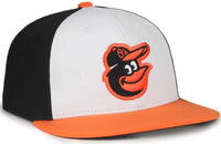 OC Sports MLB-450 Performance Baseball Cap - Baltimore Orioles White - Black Orange / 6 3/8’’ - 7’’