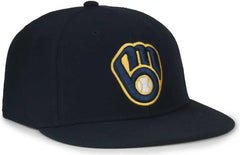 OC Sports MLB-450 Performance Baseball Cap - Milwaukee Brewers - Navy / 6 3/8’’ - 7’’