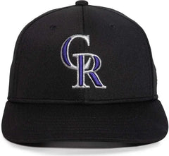 OC Sports MLB-600 Perforated Stretchfit Baseball Cap - Colorado Rockies