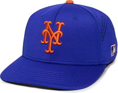 OC Sports MLB-600 Perforated Stretchfit Baseball Cap - New York Mets