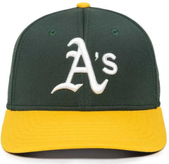 OC Sports MLB-600 Perforated Stretchfit Baseball Cap - Oakland Athletics