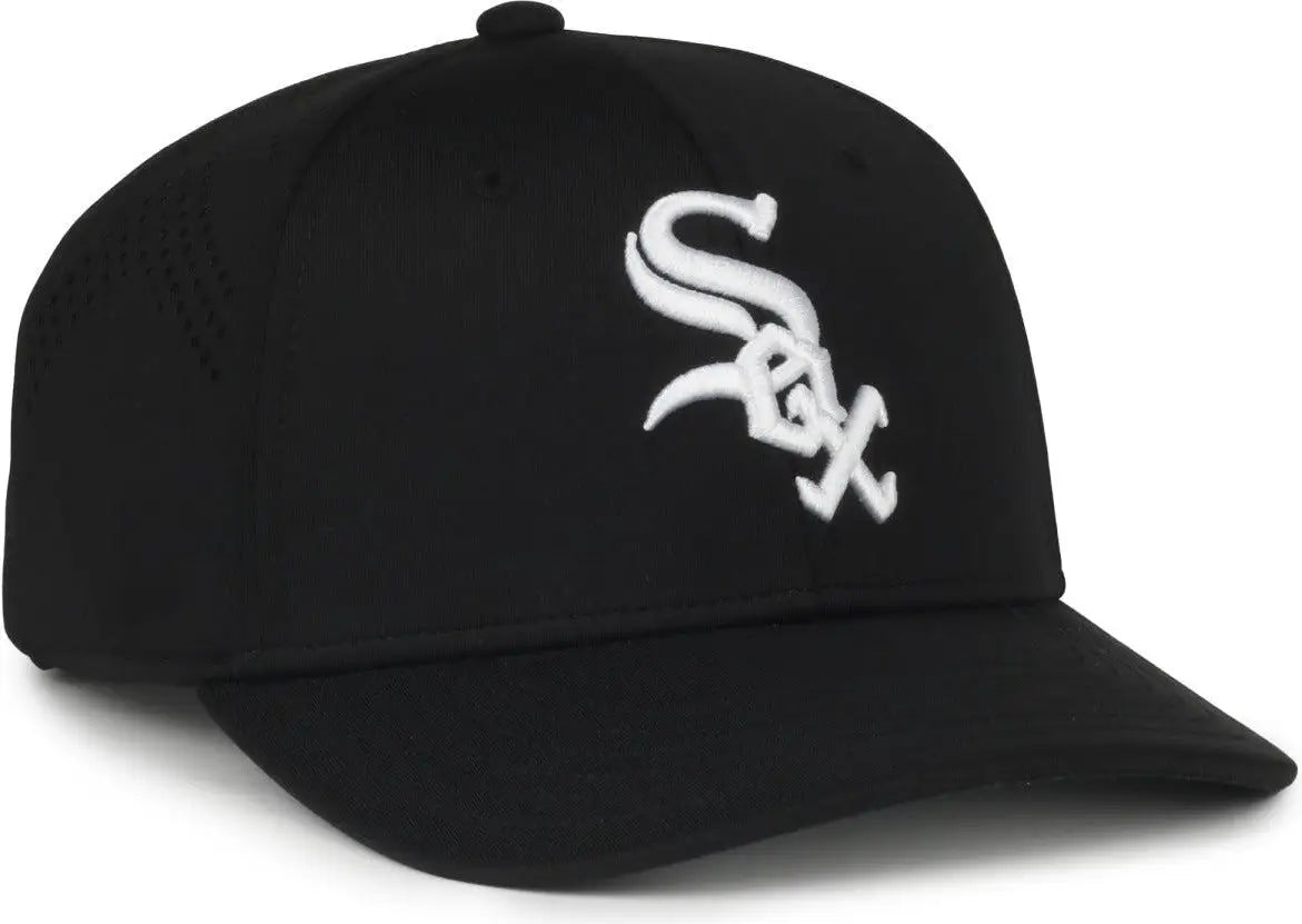 OC Sports MLB-650 Performance Snapback Baseball Cap - Chicago White Sox - Black / One Size Fits Most