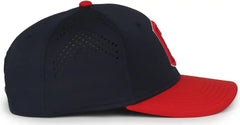 OC Sports MLB-650 Performance Snapback Baseball Cap - Cleveland Guardians - Black / One Size Fits Most