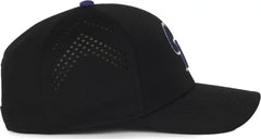 OC Sports MLB-650 Performance Snapback Baseball Cap - Colorado Rockies - Black / One Size Fits Most