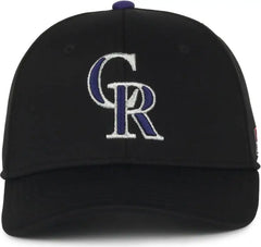 OC Sports MLB-650 Performance Snapback Baseball Cap - Colorado Rockies - Black / One Size Fits Most