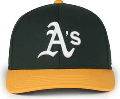 OC Sports MLB-650 Performance Snapback Baseball Cap - Oakland Athletics - Forest Gold / One Size Fits Most