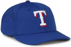 OC Sports MLB-650 Performance Snapback Baseball Cap - Texas Rangers - Royal / One Size Fits Most