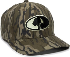 OC Sports MOFS03C Mossey Oak Canvas Camo Cap - Mossy Oak Bottomland - Mossy Oak / 6 7/8’’ - 7 1/2’’