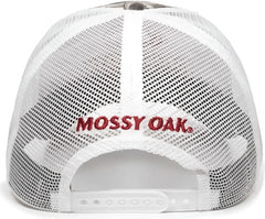 OC Sports MOFS44A Mossey Oak Fishing Cap Mesh Back - Mossy Oak Elements Agua Manta White - Mossy Oak White / 6 7/8’’