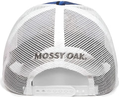 OC Sports MOFS44A Mossey Oak Fishing Polyester Camo Front Panels Cap - Mossy Oak Elements Agua Marlin White - Mossy Oak