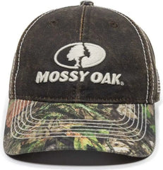 OC Sports MOFS46A Mossey Oak Hard Pigment-Dyed Twill Cap - Brown Mossy Oak Break-Up Country - Brown Mossy Oak / 6 7/8’’