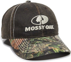 OC Sports MOFS46A Mossey Oak Hard Pigment-Dyed Twill Cap - Brown Mossy Oak Break-Up Country - Brown Mossy Oak / 6 7/8’’