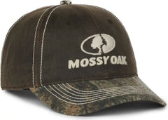 OC Sports MOFS46A Mossey Oak Hard Pigment-Dyed Twill Cap - Dark Brown Mossy Oak Country DNA - Mossy Oak / OSFM