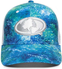 OC Sports MOFS49A Mossey Oak Fishing Cap Mesh Back - Mossy Oak Elements Coastal Inshore White - Mossy Oak White / 6