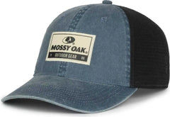 OC Sports MOFS55 Mossy Oak Patch Pigment Dyed Cap - Navy Black - Black / OSFM