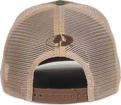 OC Sports MOFS56 Mossy Oak Genuine Camouflage Patch Cap -Mustard Tea Stain Dark Green - Green / OSFM