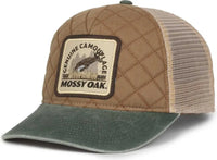 OC Sports MOFS56 Mossy Oak Genuine Camouflage Patch Cap -Mustard Tea Stain Dark Green - Green / OSFM