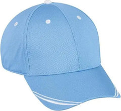 OC Sports MWS-350 ProTech Mesh Q3 Visor Stitch Cap - Columbia Blue Wh - Columbia Blue White / 6 7/8’’ - 7 1/2’’