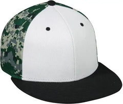 OC Sports MWS-600 Adjustable ProTech Mesh Q3 Cap - White Dk Green Bk - Forest Black / 6 7/8’’ - 7 1/2’’