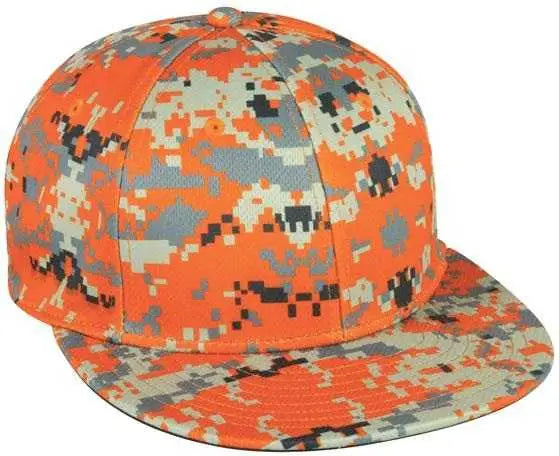 OC Sports MWS1025D Proflex ProTech Mesh Camo Q3 Cap - Orange - Orange / 6 3/8’’ - 6 3/4’’