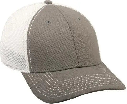 OC Sports MWS1125 Proflex Fit Sandwich Mesh Ball Cap - Graphite White - Dark Gray White / 6 3/4’’ - 7 1/8’’