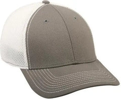 OC Sports MWS1125 Proflex Fit Sandwich Mesh Ball Cap - Graphite White - Dark Gray White / 6 3/4’’ - 7 1/8’’