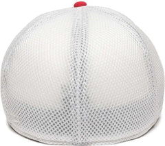 OC Sports MWS1125 Proflex Fit Sandwich Mesh Ball Cap - Red White
