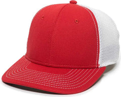 OC Sports MWS1125 Proflex Fit Sandwich Mesh Ball Cap - Red White