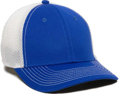 OC Sports MWS1125 Proflex Fit Sandwich Mesh Ball Cap - Royal White - Royal White / 6 3/4’’ - 7 1/8’’