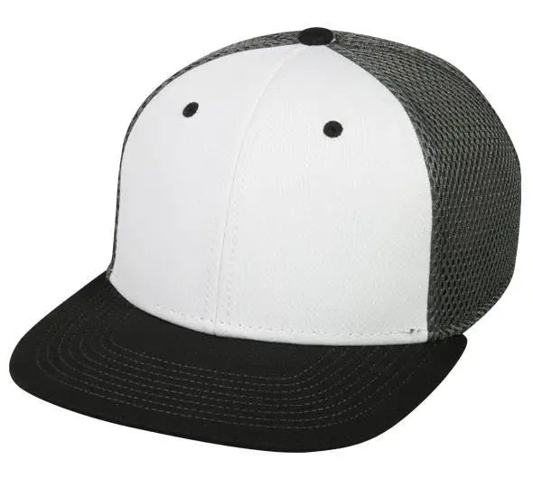 OC Sports MWS1125 Proflex Fit Sandwich Mesh Ball Cap - Wh Charcoal Bk