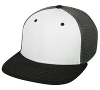 OC Sports MWS1125 Proflex Fit Sandwich Mesh Ball Cap - Wh Charcoal Bk