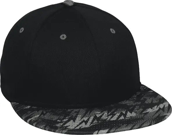 OC Sports MWS1425S ProTech Mesh Flexfit Ball Cap - Black Storm - Black / 6 3/8’’ - 6 3/4’’