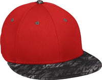 OC Sports MWS1425S ProTech Mesh Flexfit Ball Cap - Red Storm - Red Black / 6 3/8’’ - 6 3/4’’