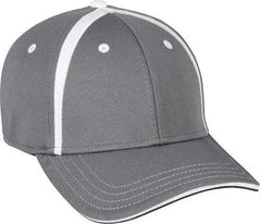 OC Sports MWS1465I Proflex ProTech Q3 Fabric Cap - Graphite White - Dark Gray White / 6 3/8’’ - 6 3/4’’