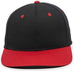 OC Sports MWS25 Anti-Glare Undervisor Cap -Black Red