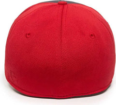 OC Sports MWS25 Flexible Fitting Cap - Graphite Red Red