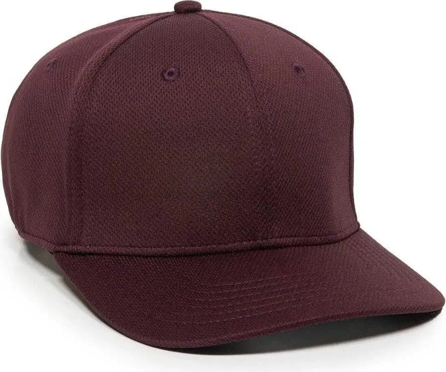 OC Sports MWS25 Flexible Fitting Cap - Maroon - Maroon / 6 3/8’’ - 6 3/4’’