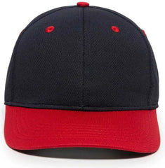 OC Sports MWS25 Flexible Fitting Cap - Navy Red
