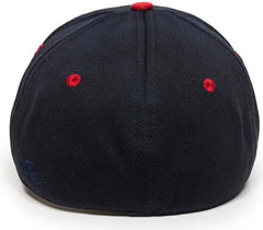 OC Sports MWS25 Flexible Fitting Cap - Navy Red